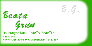 beata grun business card